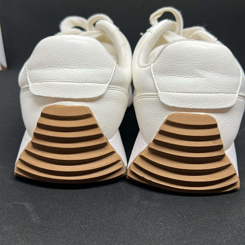 White cream Sneakers with Tan Soles - Picture 6 of 10